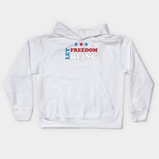 Let Freedom Bling - Sparkling Celebration of Liberty 4 of july Kids Hoodie